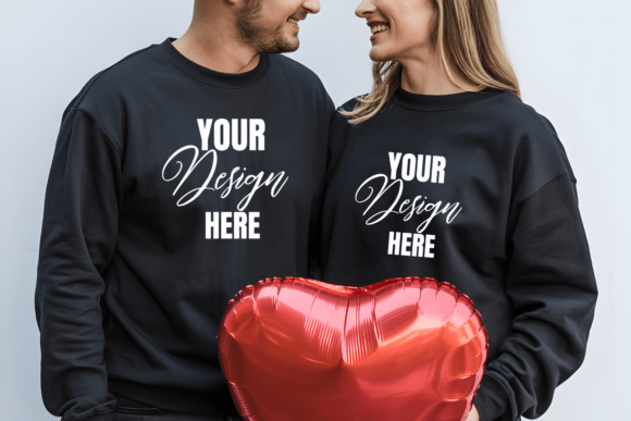 Download Valentine Couple Sweatshirt Mockup - Mockup Collection