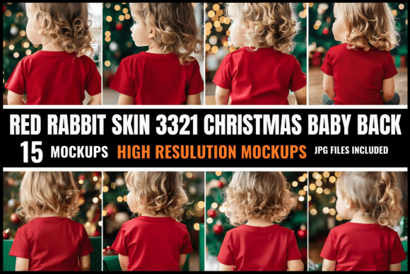 Download Red Gildan 64500P Baby Christmas Mockups - Mockup Collection